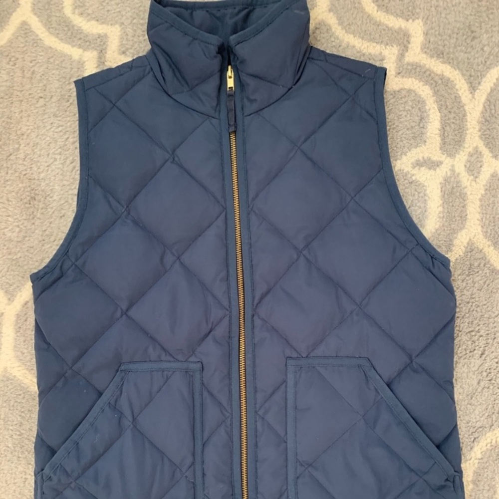 J Crew navy puffer vest - Picture 2 of 4